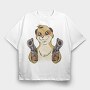 Meerkat Gun, Tricou Oversize Barbati (Unisex)