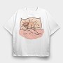 Bunny Sleeping, Tricou Oversize Barbati (Unisex)