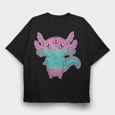 Cute Axolotl Pastel Goth, Tricou Oversize Barbati (Unisex)