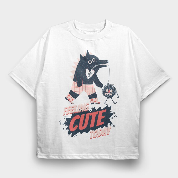 Monster Cute, Tricou Oversize Barbati (Unisex)