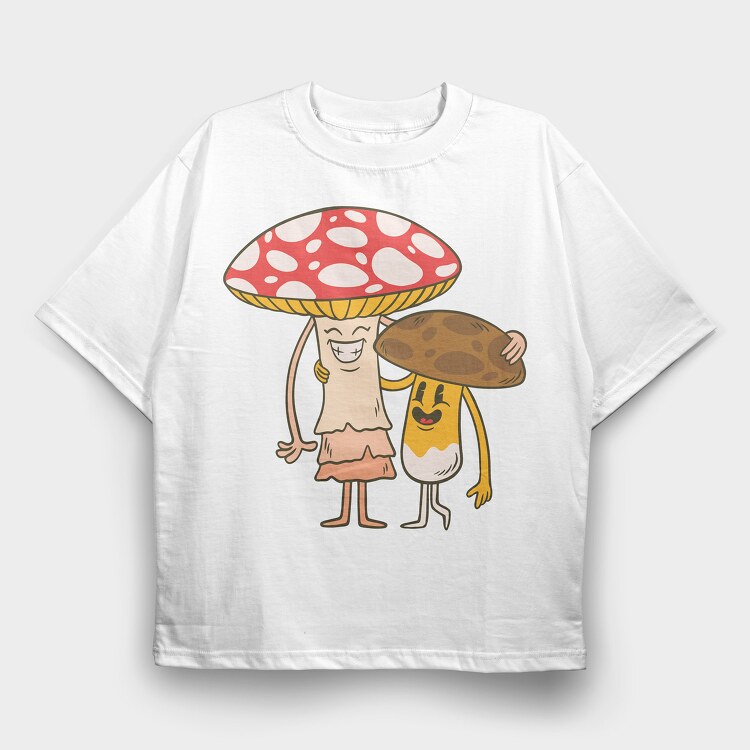 Mushrooms, Tricou Oversize Barbati (Unisex)