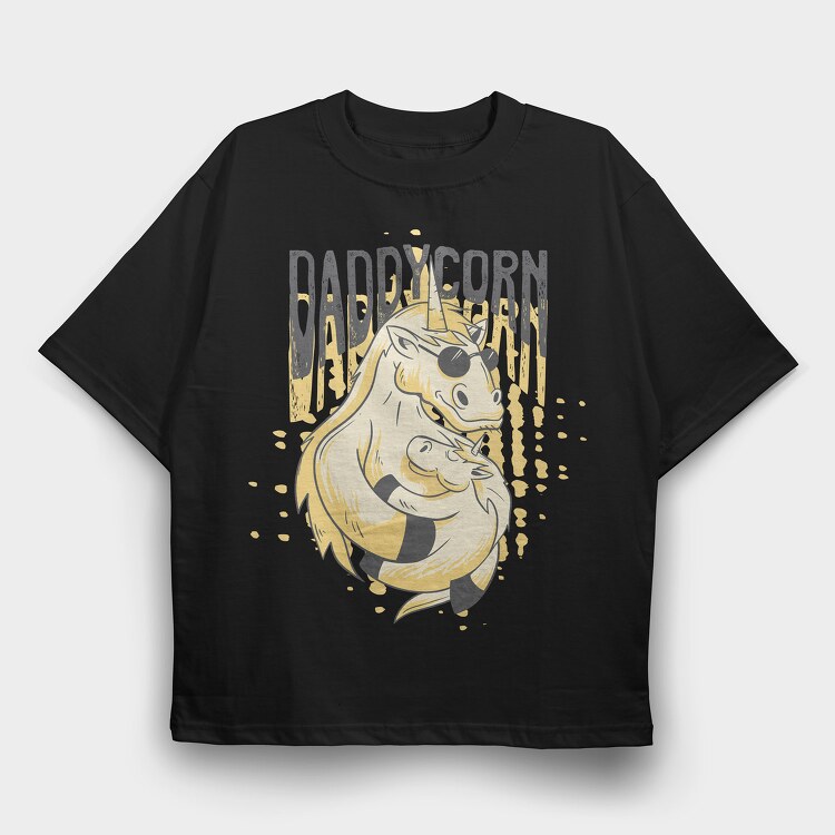 Daddycorn, Tricou Oversize Barbati (Unisex)