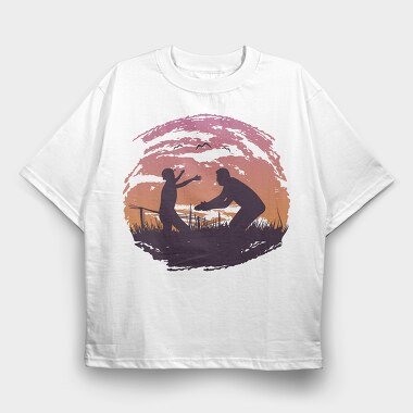 Dad And Child, Tricou Oversize Barbati (Unisex)