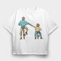 Father And Son Bikes, Tricou Oversize Barbati (Unisex)