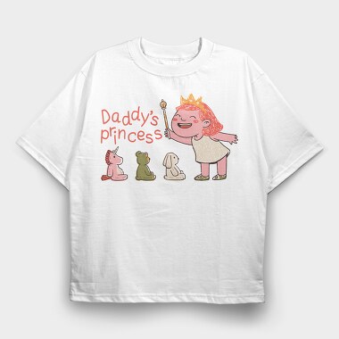 Daddys Princess, Tricou Oversize Barbati (Unisex)