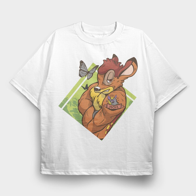Bambi Mom, Tricou Oversize Barbati (Unisex)
