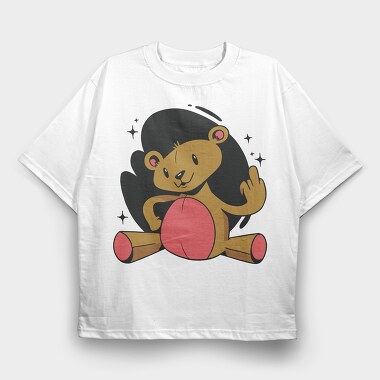 Rude Teddy Bear, Tricou Oversize Barbati (Unisex)