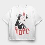 I hate People, Tricou Oversize Barbati (Unisex)