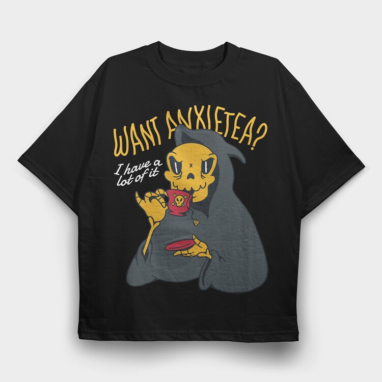 Anxietea, Tricou Oversize Barbati (Unisex)