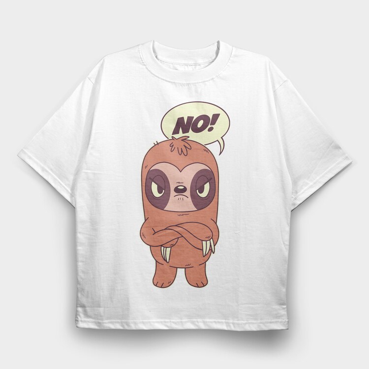 No Sloth, Tricou Oversize Barbati (Unisex)