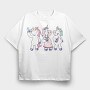 Drunk Unicorns, Tricou Oversize Barbati (Unisex)