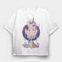 Funny Unicorn, Tricou Oversize Barbati (Unisex)