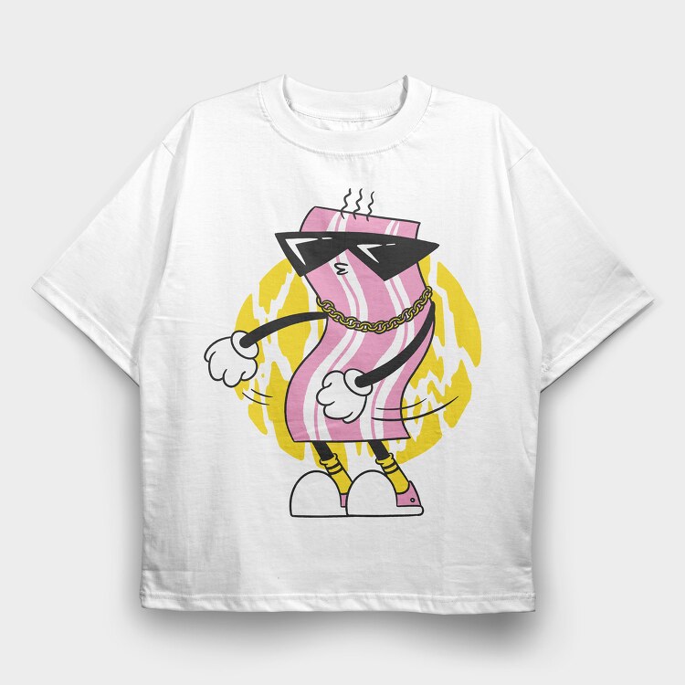 Bacon Floss, Tricou Oversize Barbati (Unisex)