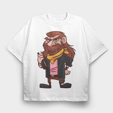 Metal Man Cartoon, Tricou Oversize Barbati (Unisex)