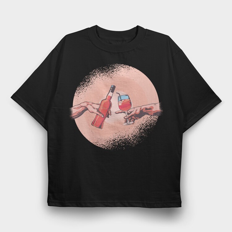 Creation Moment Cheers, Tricou Oversize Barbati (Unisex)