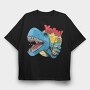 Drunk Dino Yeah, Tricou Oversize Barbati (Unisex)