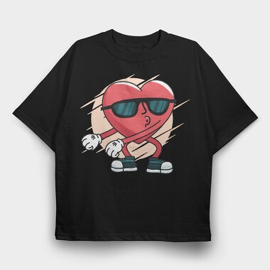Dancing Heart, Tricou Oversize Barbati (Unisex)