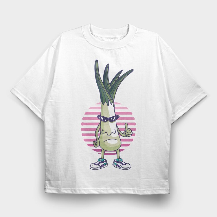 Funny Leek, Tricou Oversize Barbati (Unisex)