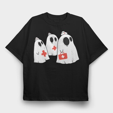 Ghost Nurse, Tricou Oversize Barbati (Unisex)