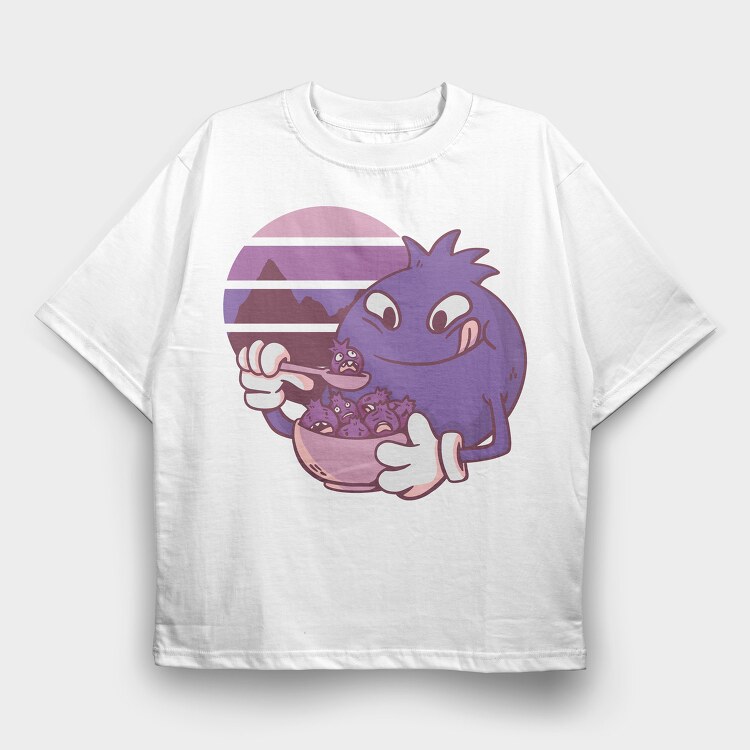 Cannibal Blueberry, Tricou Oversize Barbati (Unisex)