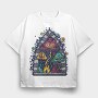 Trippy Shrooms, Tricou Oversize Barbati (Unisex)