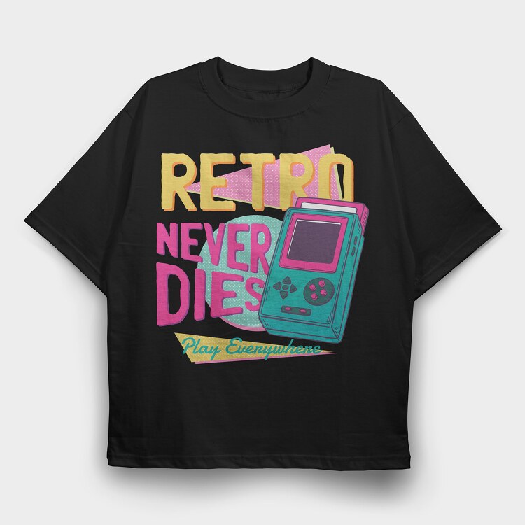 Retro Gameboy, Tricou Oversize Barbati (Unisex)