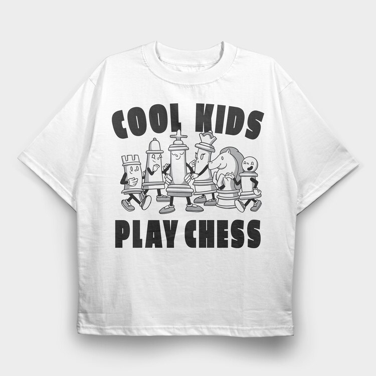 Chess Cartoon, Tricou Oversize Barbati (Unisex)