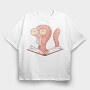 Reading Worm, Tricou Oversize Barbati (Unisex)