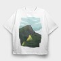 Munros Hiking, Tricou Oversize Barbati (Unisex)