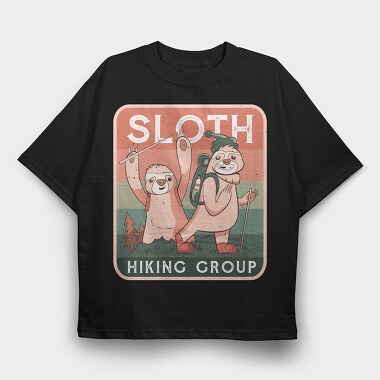 Sloth Hiking Group, Tricou Oversize Barbati (Unisex)