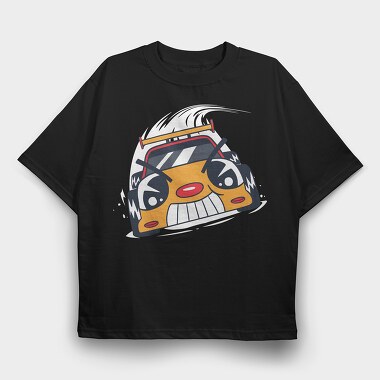 Race Car Cartoon, Tricou Oversize Barbati (Unisex)