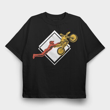 Dirt Bike, Tricou Oversize Barbati (Unisex)