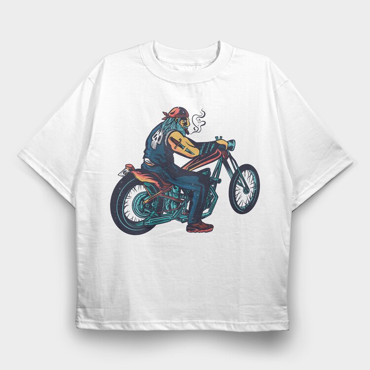 Chopper Rider, Tricou Oversize Barbati (Unisex)