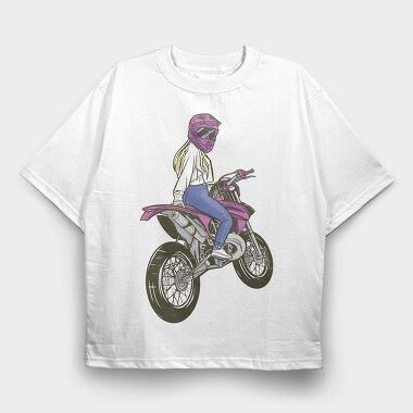 Motocross, Tricou Oversize Barbati (Unisex)