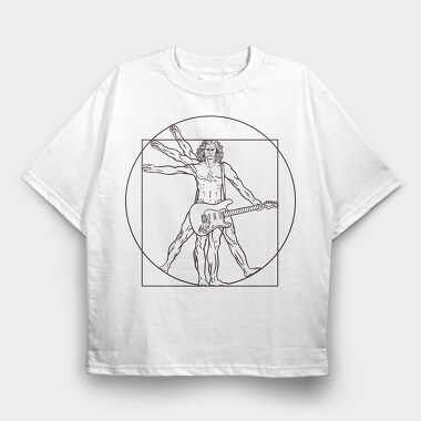 Man Guitar, Tricou Oversize Barbati (Unisex)