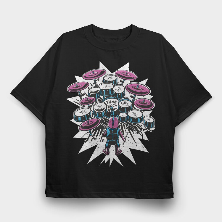 Baby Drummer, Tricou Oversize Barbati (Unisex)