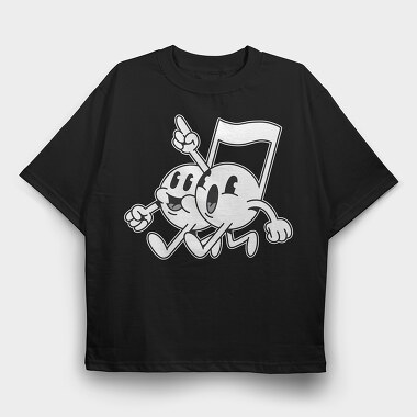 Music Note, Tricou Oversize Barbati (Unisex)