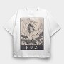 Samurai Drummer, Tricou Oversize Barbati (Unisex)