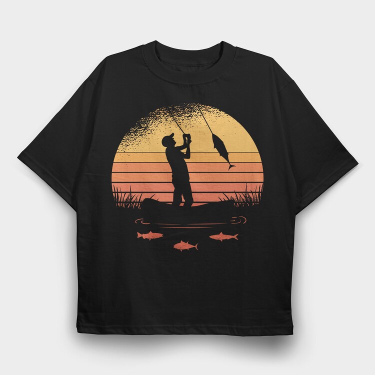 Fisherman, Tricou Oversize Barbati (Unisex)