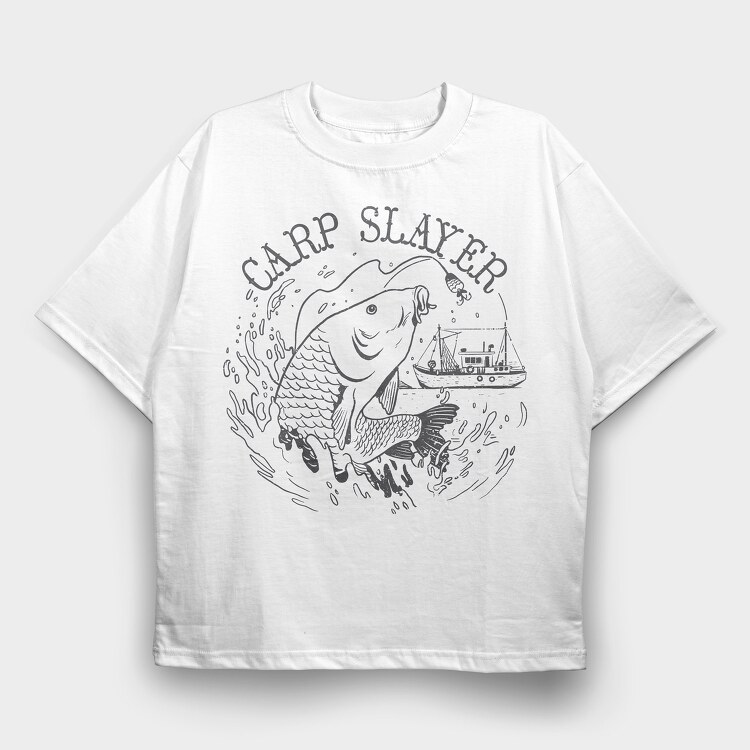 Carp Slayer, Tricou Oversize Barbati (Unisex)