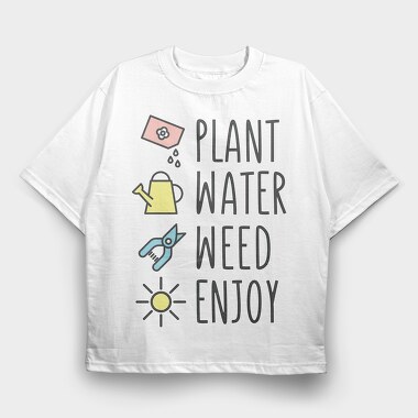 Enjoy Gardening, Tricou Oversize Barbati (Unisex)