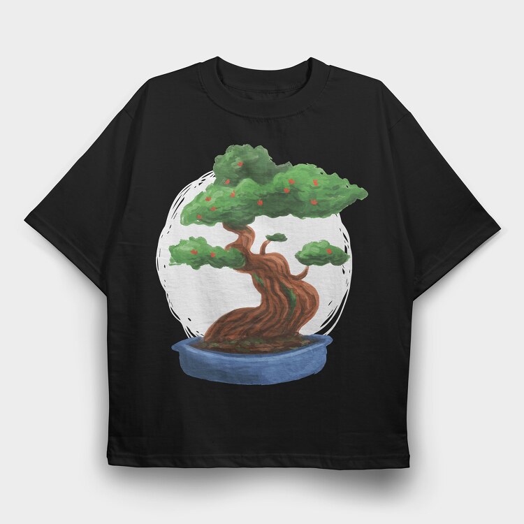Bonsai Tree, Tricou Oversize Barbati (Unisex)