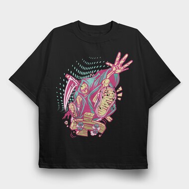 Skate Death, Tricou Oversize Barbati (Unisex)