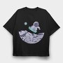 Skater Astronaut, Tricou Oversize Barbati (Unisex)
