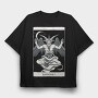 Demon Tarot Card, Tricou Oversize Barbati (Unisex)