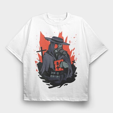 Plague Doctor, Tricou Oversize Barbati (Unisex)