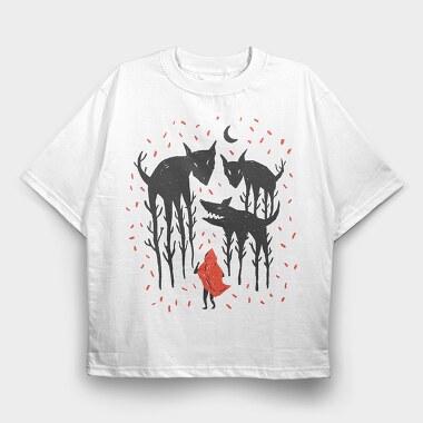 Red Riding Hood, Tricou Oversize Barbati (Unisex)