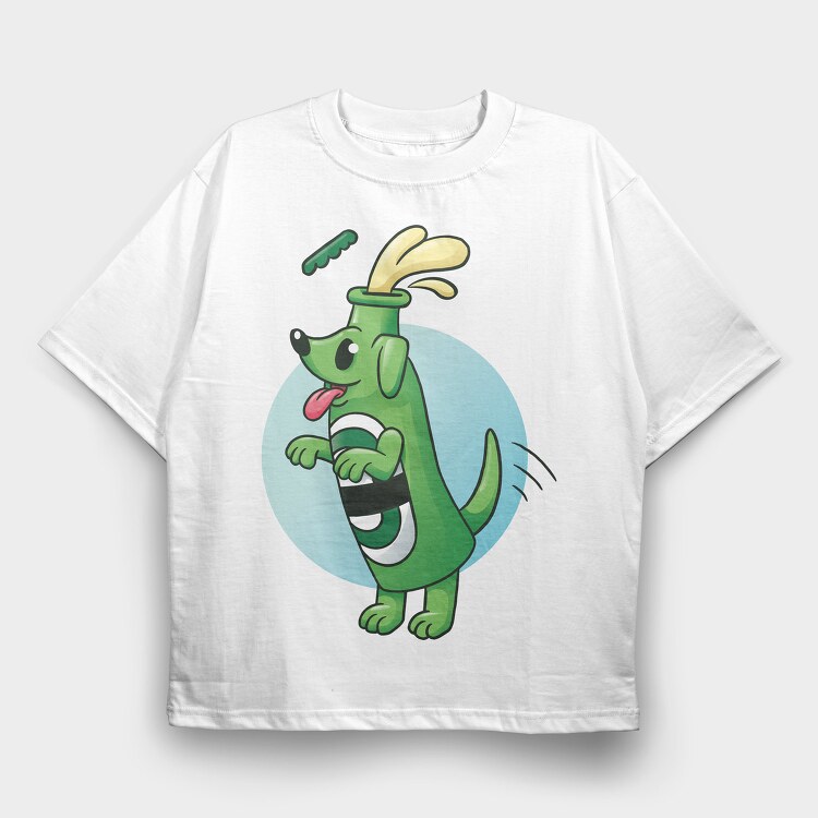 Beer Dog, Tricou Oversize Barbati (Unisex)