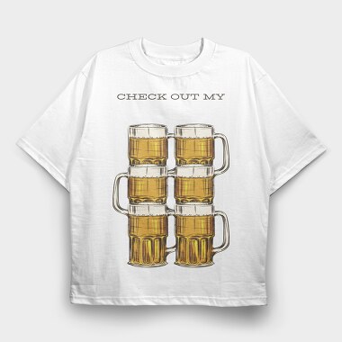 Beer Sixpack, Tricou Oversize Barbati (Unisex)