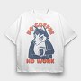 Husky No Coffee No Work, Tricou Oversize Barbati (Unisex)